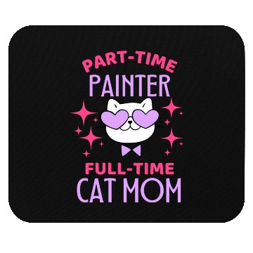 Discover Funny Painter Mom Cat Lover Mouse Pads