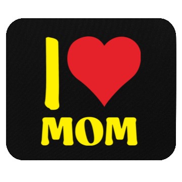 Discover I Love Mom Yellow Mouse Pads