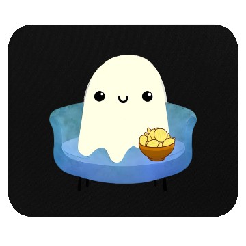 Discover Couch Potato Ghost With Potato Chips Mouse Pads
