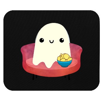 Discover Couch Potato Ghost With Potato Chips Mouse Pads