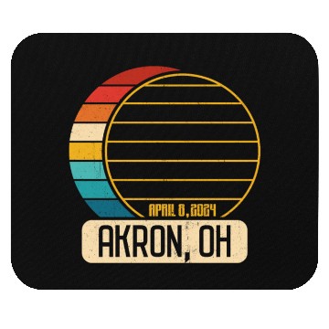 Discover Total Solar Eclipse Ohio Akron April 28 2024Akron Mouse Pads
