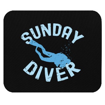 Discover Sunday Diver Funny Oceans Dive Mouse Pads