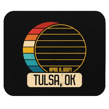 Discover Total Solar Eclipse Oklahoma Tulsa April 28 2024Tu Mouse Pads