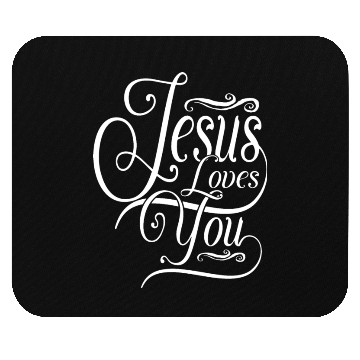 Discover Jesus Loves You Christian Christmas Mouse Pads