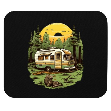Discover Camping, sunset, nature, freedom, gift Mouse Pads