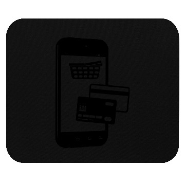 Discover Phone with shopping cart Mouse Pads