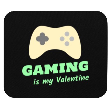 Discover Gaming Is My Valentine Light Green Mouse Pads