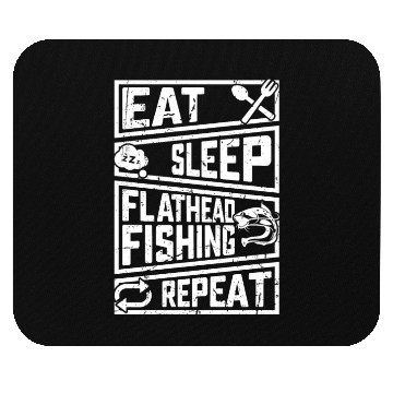 Discover Eat Sleep Flathead Fishing Repeat Fish hunting Mouse Pads