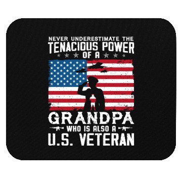 Discover US Army Veteran Grandpa Mouse Pads