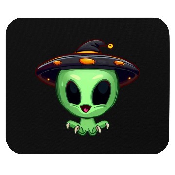 Discover Halloween Alien: The Witch Hat Wearer Mouse Pads