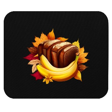 Discover Autumnal Banana Bread: Delight Amidst Colorful Lea Mouse Pads