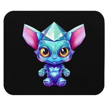 Discover Polygonal Alien Mythical Creature - Rainbow Colors Mouse Pads