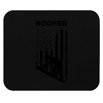 Discover Roofer US Flag - Roofing Worker Roofer Worker Roof Mouse Pads
