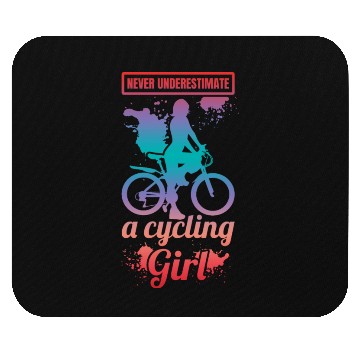Discover Never Underestimate A Cycling Girl Mouse Pads