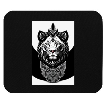 Discover Lion outline Mouse Pads