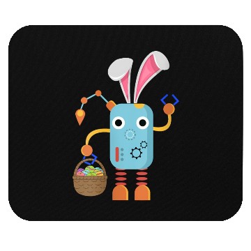 Discover Easter Bunny Robot Eggs Hunting Basket Rabbit Mouse Pads