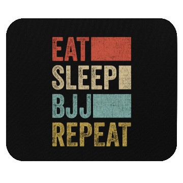 Discover Stylish Retro 70´s Eat Sleep BJJ Repeat Mouse Pads