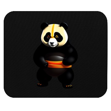 Discover Cartoon panda ninja design Mouse Pads