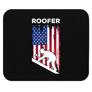 Discover Roofing Worker Roofer Worker Roofer - Roofer US Fl Mouse Pads