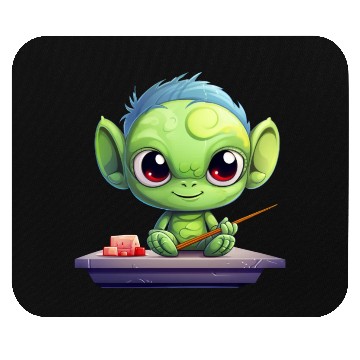 Discover Alien Enjoying Sushi Mouse Pads