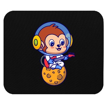 Discover Monkey Astronaut Playing Guitar Mouse Pads