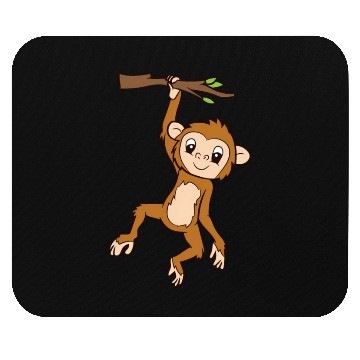 Discover Monkey Hanging On Branch Ape Monkey Mouse Pads