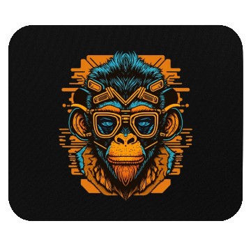 Discover Monkey King wearing glasses Mouse Pads