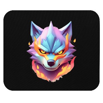 Discover Pastel Blaze Wolf Ninja Mouse Pads