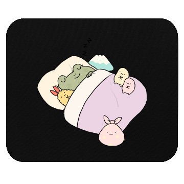 Discover Sleepy Frog With Friends Mouse Pads