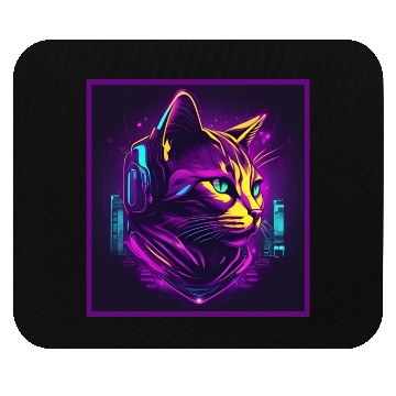Discover Neon Cat Mouse Pads