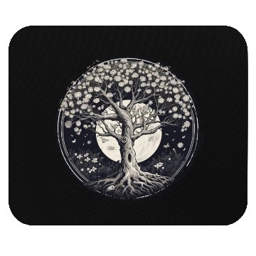 Discover White Tree of Life Mouse Pads