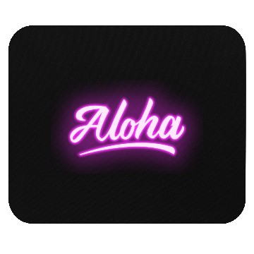 Discover Aloha Pink Neon Lettering Mouse Pads