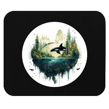 Discover Orca SeaScape Mouse Pads