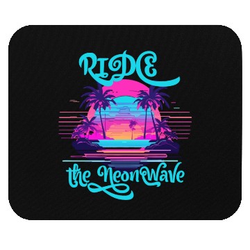 Discover Neon Wave Dreams Ride the 80s Nostalgia Mouse Pads