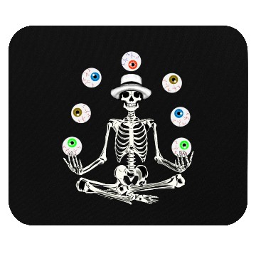 Discover Skeleton Juggling Eyeballs Mouse Pads