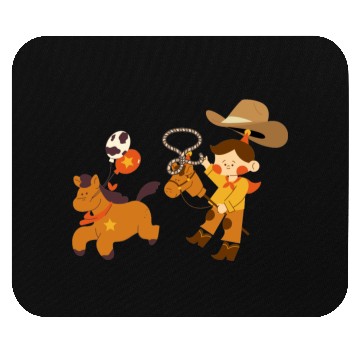 Discover cowboy illustration Mouse Pads