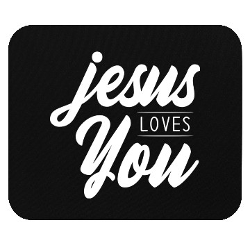 Discover Jesus Loves You Christian Christmas Mouse Pads