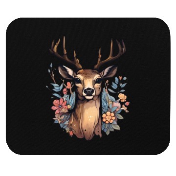 Discover Deer Floral Mouse Pads