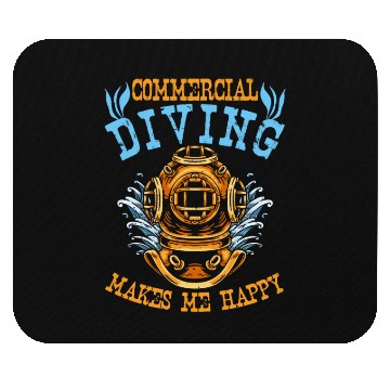 Discover Diving Diver Happy Commercial Diving Mouse Pads