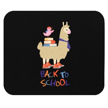 Discover Cute Bird And Playful Lama Back To School Mouse Pads