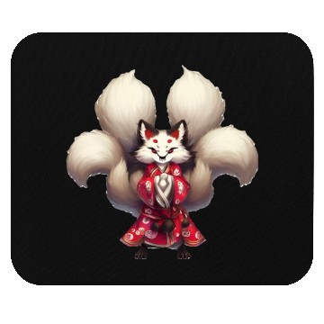 Discover Kai the Kitsune Fox Spirit Yokai Anime Spirit Mouse Pads