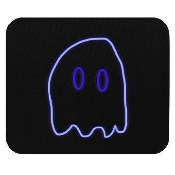 Discover Dark blue neon ghost Mouse Pads