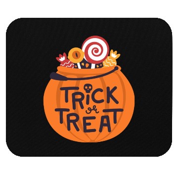 Discover Pumpkin trick or treat Mouse Pads