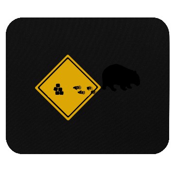 Discover Wombat Poop Cubes Road Sign Mouse Pads