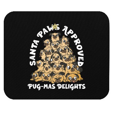Discover Pug Christmas Pug Santa Pug ornament Pug tree Pug Mouse Pads