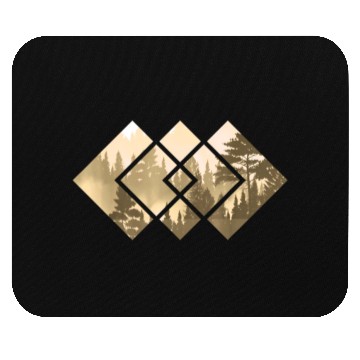 Discover Forest Nature square Minimalism Mouse Pads