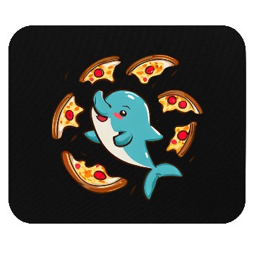 Discover Pizza dolphin Mouse Pads
