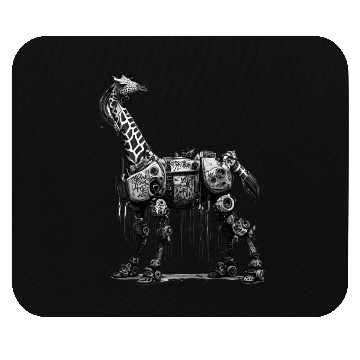 Discover Cool punky robot giraffe Mouse Pads
