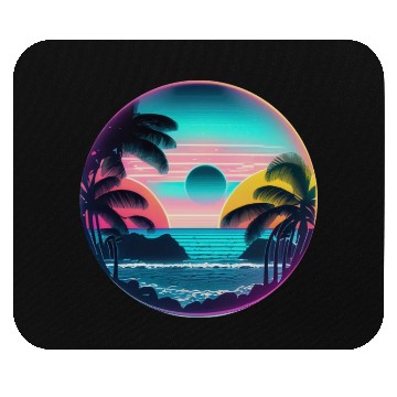 Discover Palm Trees and Ocean Breeze with a serene beach Mouse Pads