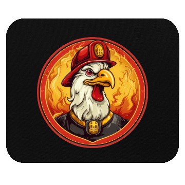 Discover Fire department cock Mouse Pads